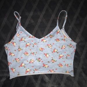 Flower crop top Size-S never worn .
